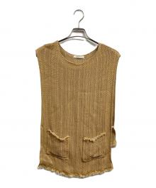 GALERIE VIE（ギャルリーヴィー）の古着「ラッセルコットン フロントポケットベスト」｜ベージュ