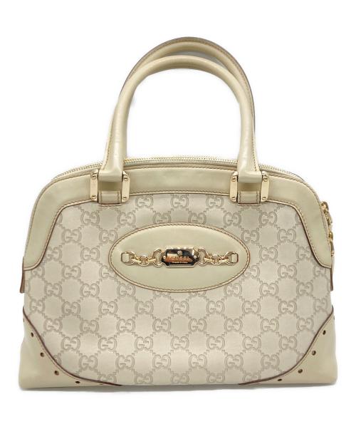GUCCI（グッチ）GUCCI (グッチ) グッチシマ ハンドバッグ アイボリーの古着・服飾アイテム