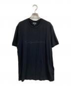 GIORGIO ARMANIジョルジョアルマーニ）の古着「ASV Tシャツ ストレッチビスコース シグネチャーロゴ」｜ブラック