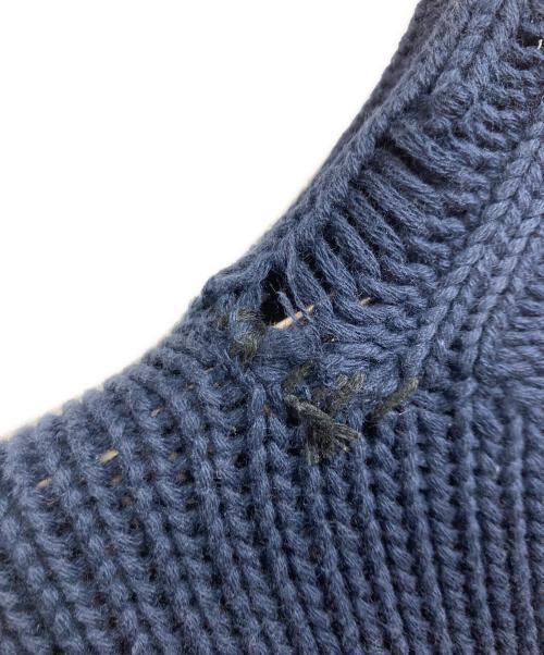 RALPH LAUREN COUNTRY（ラルフローレンカントリー）RALPH LAUREN COUNTRY (ラルフローレンカントリー) 星条旗 コットンニット ネイビー サイズ:Mの古着・服飾アイテム
