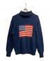 RALPH LAUREN COUNTRY（ラルフローレンカントリー）の古着「星条旗 コットンニット」｜ネイビー