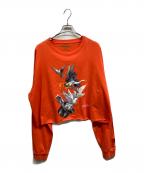 HERON PRESTONヘロンプレストン）の古着「長袖カットソー/HERON PRESTONカットソー」｜オレンジ