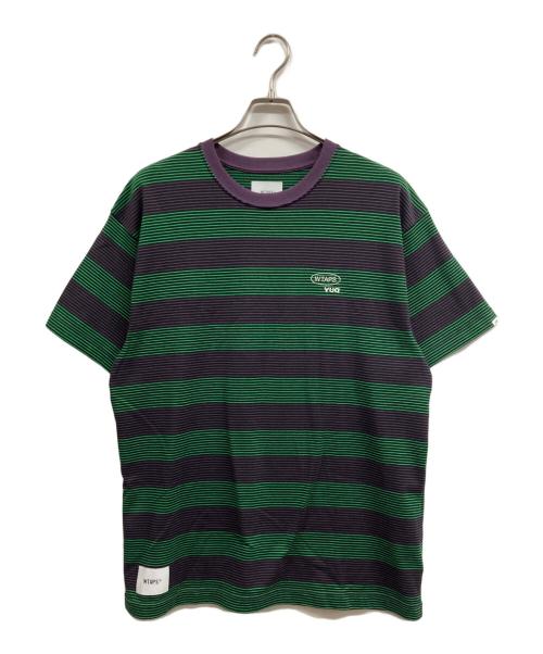 WTAPS（ダブルタップス）WTAPS (ダブルタップス) ボーダーTシャツ パープル×グリーン サイズ: X02の古着・服飾アイテム