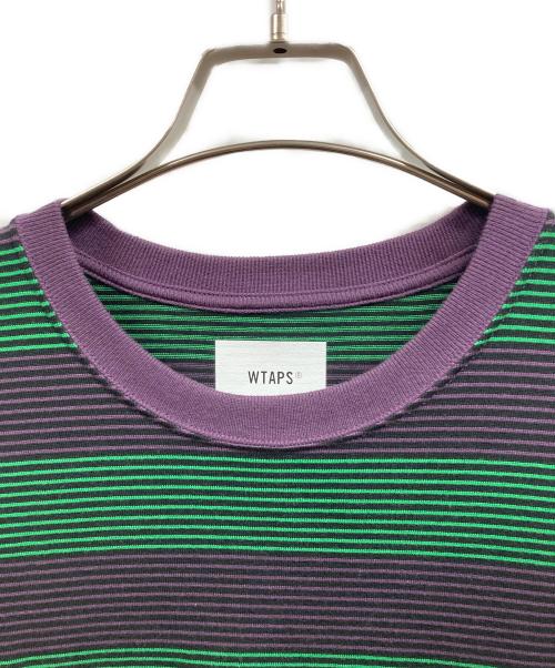 WTAPS（ダブルタップス）WTAPS (ダブルタップス) ボーダーTシャツ パープル×グリーン サイズ: X02の古着・服飾アイテム
