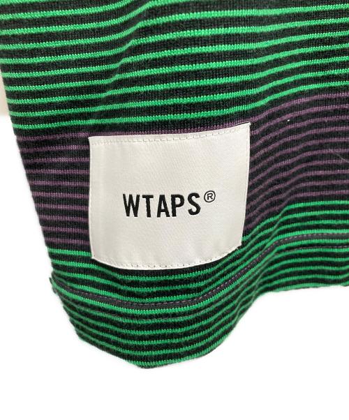 WTAPS（ダブルタップス）WTAPS (ダブルタップス) ボーダーTシャツ パープル×グリーン サイズ: X02の古着・服飾アイテム