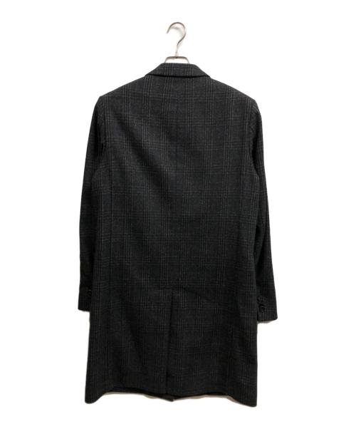 PAUL SMITH（ポールスミス）PAUL SMITH (ポールスミス) ウールチェックコート ブラック サイズ:Lの古着・服飾アイテム