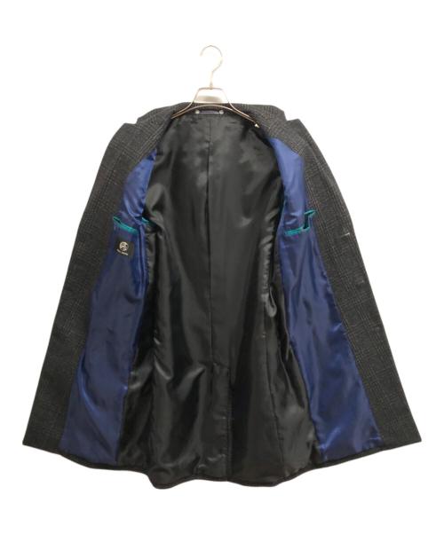 PAUL SMITH（ポールスミス）PAUL SMITH (ポールスミス) ウールチェックコート ブラック サイズ:Lの古着・服飾アイテム