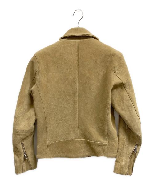 UNITED ARROWS（ユナイテッドアローズ）UNITED ARROWS (ユナイテッドアローズ) スエードライダースジャケット ベージュ サイズ:Sの古着・服飾アイテム