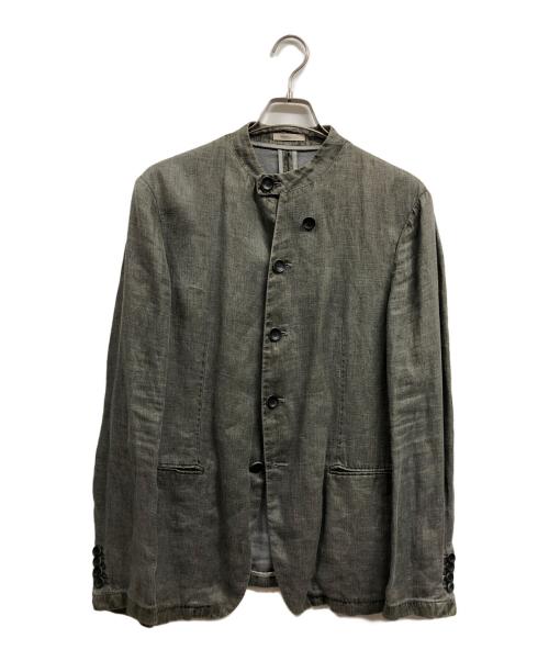 ARMANI COLLEZIONI（アルマーニ コレツィオーニ）ARMANI COLLEZIONI (アルマーニ コレツィオーニ) リネンジャケット グレー サイズ:48の古着・服飾アイテム