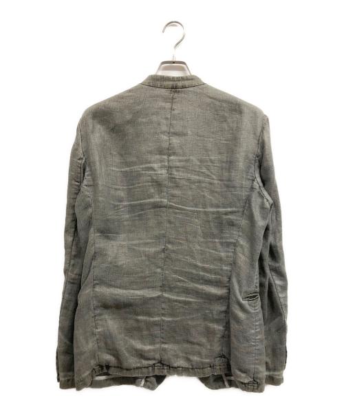ARMANI COLLEZIONI（アルマーニ コレツィオーニ）ARMANI COLLEZIONI (アルマーニ コレツィオーニ) リネンジャケット グレー サイズ:48の古着・服飾アイテム