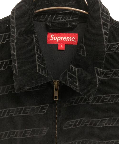 SUPREME（シュプリーム）Supreme (シュプリーム) 18SS Debossed Logo Corduroy Jacket ブラック サイズ:Ｓの古着・服飾アイテム