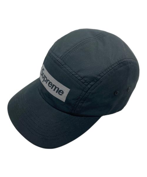 SUPREME（シュプリーム）Supreme (シュプリーム) Reflective Jacquard Logo Camp Cap ブラックの古着・服飾アイテム