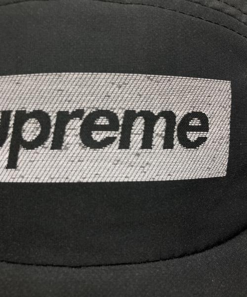 SUPREME（シュプリーム）Supreme (シュプリーム) Reflective Jacquard Logo Camp Cap ブラックの古着・服飾アイテム