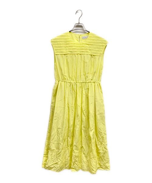 INED（イネド）INED (イネド) タックワンピース イエロー サイズ:9の古着・服飾アイテム