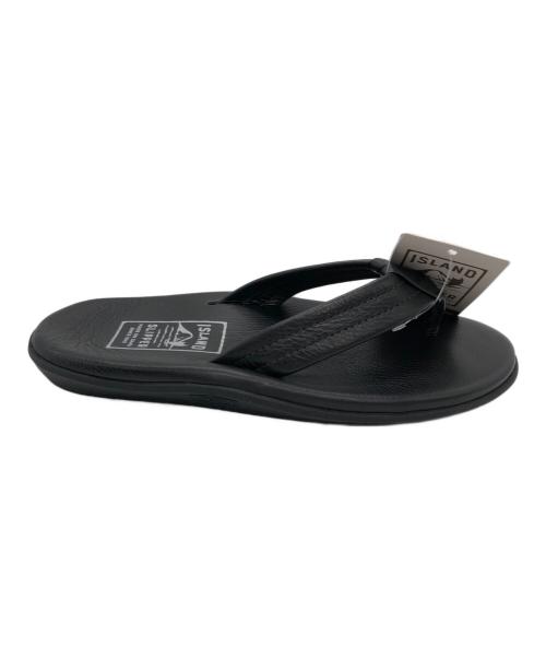 ISLAND SLIPPER（アイランドスリッパ）ISLAND SLIPPER (アイランドスリッパ) レザーサンダル ブラック サイズ:7 未使用品の古着・服飾アイテム