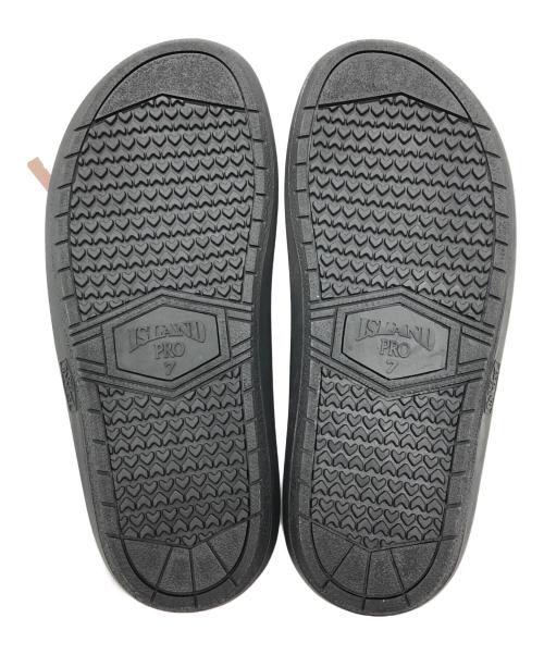 ISLAND SLIPPER（アイランドスリッパ）ISLAND SLIPPER (アイランドスリッパ) レザーサンダル ブラック サイズ:7 未使用品の古着・服飾アイテム