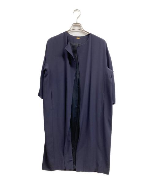MUSE de Deuxieme Classe（ミューズ ドゥーズィエム クラス）MUSE de Deuxieme Classe (ミューズ ドゥーズィエム クラス) EDENノーカラーコート ネイビー サイズ:ＦＲＥＥの古着・服飾アイテム