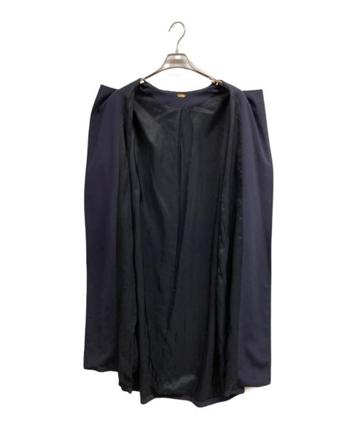 MUSE de Deuxieme Classe（ミューズ ドゥーズィエム クラス）MUSE de Deuxieme Classe (ミューズ ドゥーズィエム クラス) EDENノーカラーコート ネイビー サイズ:ＦＲＥＥの古着・服飾アイテム