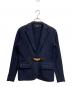 LAUREN RALPH LAUREN (ローレンラルフローレン) バックル-トリム コットンブレンド ニットブレザー ネイビー サイズ:Ｓ：8000円