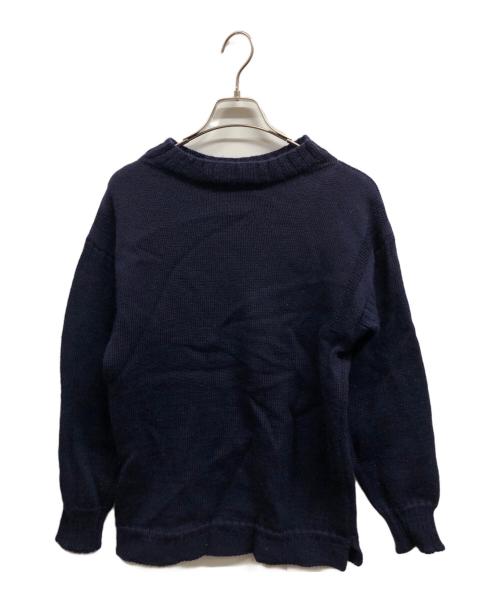 GUERNSEY WOOLLENS（ガンジーウーレンズ）GUERNSEY WOOLLENS (ガンジーウーレンズ) ウールニット/GUERNSEY WOOLLENSニット ネイビー サイズ:38の古着・服飾アイテム