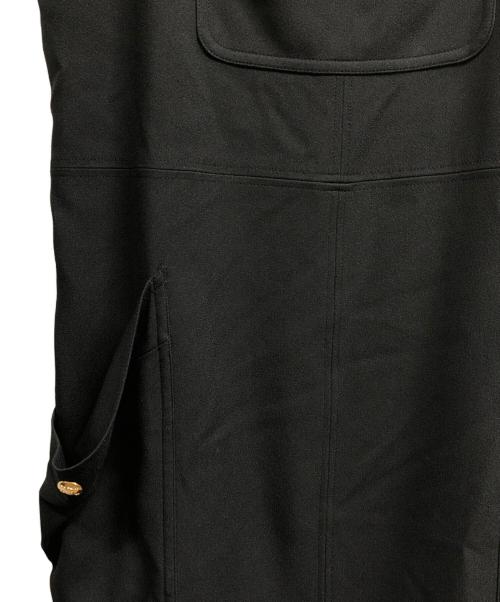 CELINE（セリーヌ）CELINE (セリーヌ) トリオンフ サブレレーヨン エプロンドレス ワンピース ブラック サイズ:38の古着・服飾アイテム