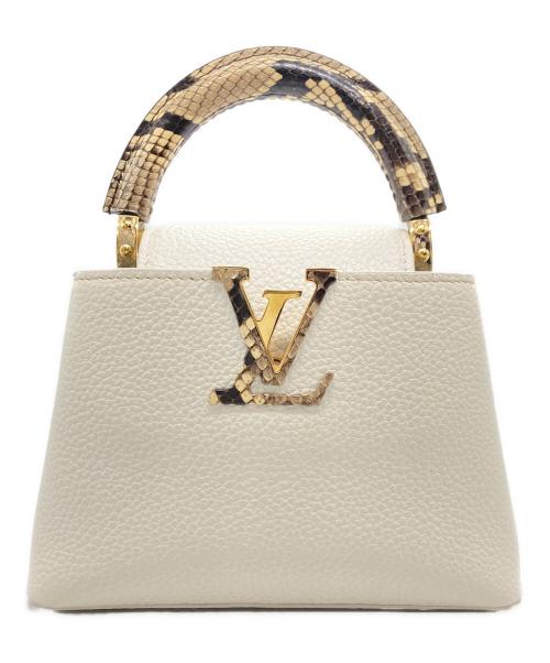 LOUIS VUITTON（ルイ ヴィトン）LOUIS VUITTON (ルイ ヴィトン) エキゾチック カプシーヌMINI アイボリーの古着・服飾アイテム