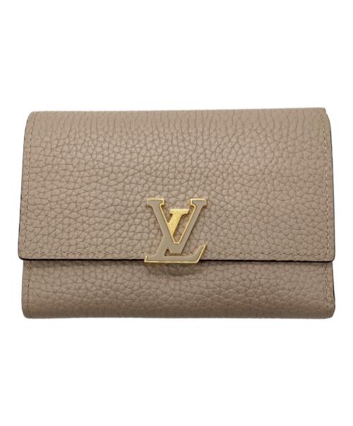 LOUIS VUITTON（ルイ ヴィトン）LOUIS VUITTON (ルイ ヴィトン) ポルトフォイユ・カプシーヌ コンパクト ベージュの古着・服飾アイテム