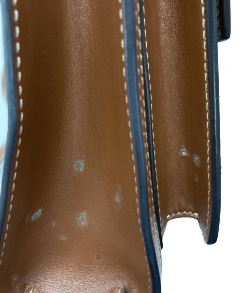 BURBERRY（バーバリー）BURBERRY (バーバリー) バーバリー ミニ ポケット バッグ ナチュラル モルトブラウン 2WAY トート アイボリー×ブラウンの古着・服飾アイテム