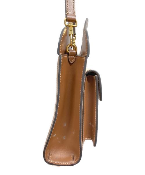 BURBERRY（バーバリー）BURBERRY (バーバリー) バーバリー ミニ ポケット バッグ ナチュラル モルトブラウン 2WAY トート アイボリー×ブラウンの古着・服飾アイテム