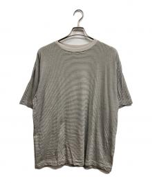 ONC MERINO（オーエヌシーメリノ）の古着「ボーダーTシャツ」｜ベージュ