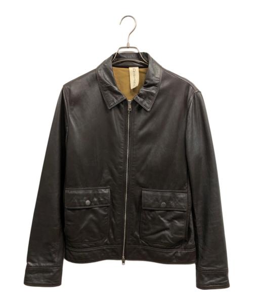 DELAN（デラン）Delan (デラン) レザージャケット ブラウン サイズ:46の古着・服飾アイテム
