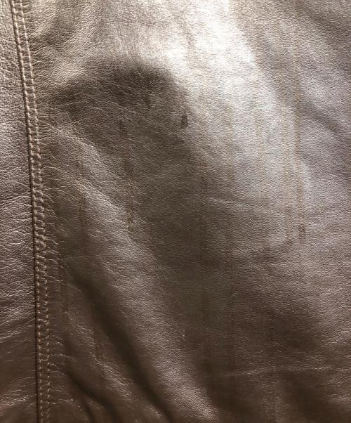 DELAN（デラン）Delan (デラン) レザージャケット ブラウン サイズ:46の古着・服飾アイテム
