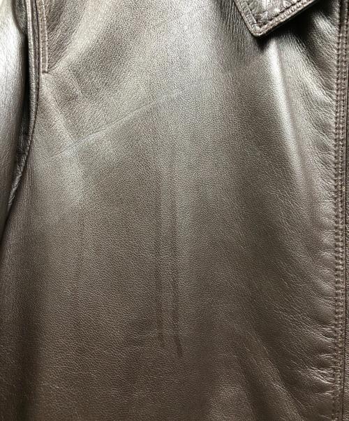 DELAN（デラン）Delan (デラン) レザージャケット ブラウン サイズ:46の古着・服飾アイテム