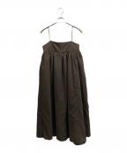 TODAYFULトゥデイフル）の古着「Washer Camisole Dress」｜ブラウン