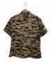 stussy（ステューシー）の古着「Seersucker Safari 半袖シャツ」｜ブラック×カーキ