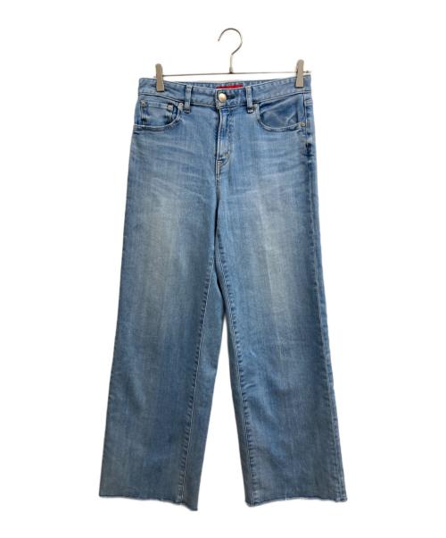 RED CARD（レッドカード）RED CARD (レッドカード) eclat (エクラ) 別注カットオフ ワイドデニムパンツ インディゴ サイズ:26の古着・服飾アイテム
