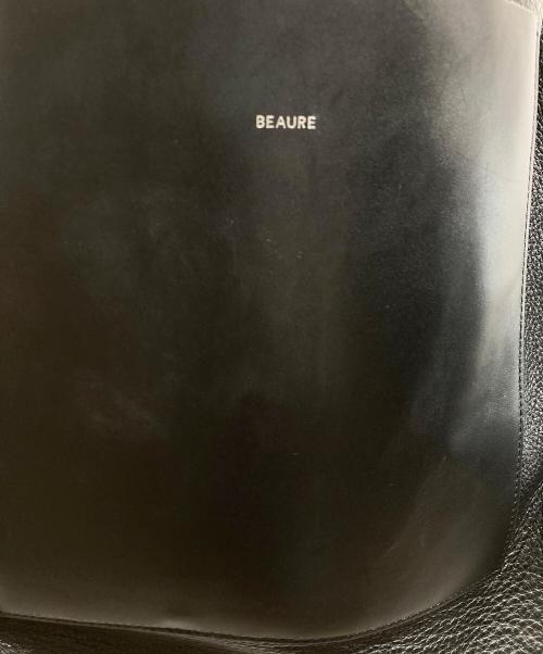 Beaure（ビュレ）Beaure (ビュレ) レザートートバッグ ブラックの古着・服飾アイテム