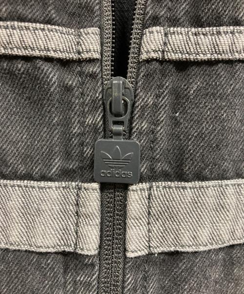 adidas（アディダス）adidas (アディダス) アディカラー ファースト ブラックデニムトラックトップ ブラック サイズ:XLの古着・服飾アイテム