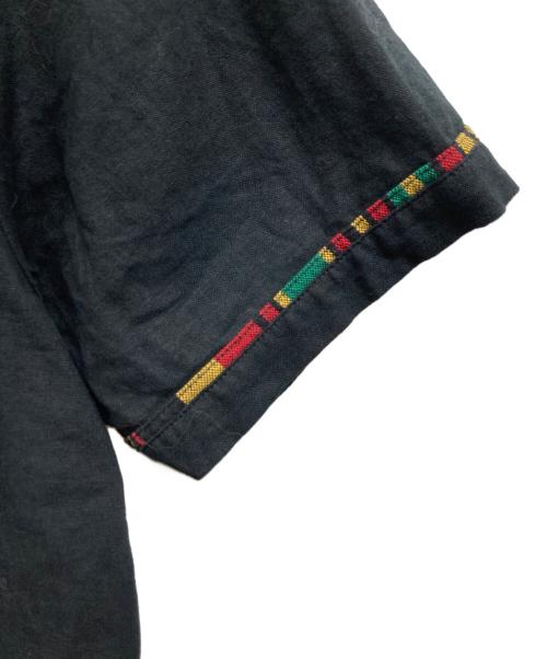 SUPREME（シュプリーム）Supreme (シュプリーム) raster color S/S BAND COLLAR SHIRT ブラック サイズ:Ｓの古着・服飾アイテム