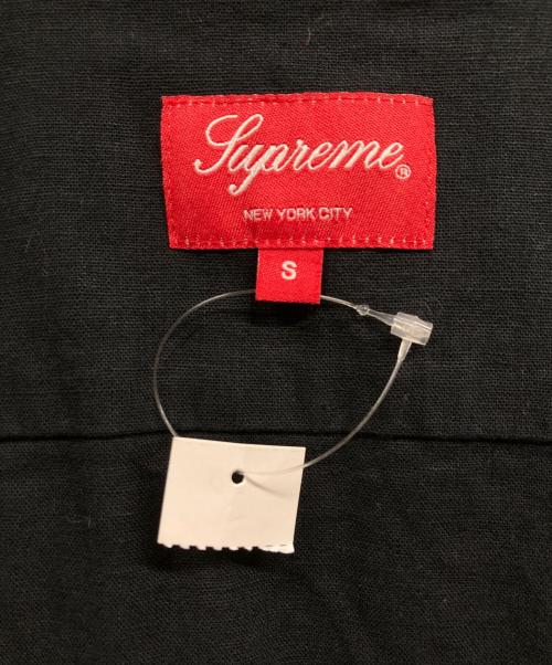 SUPREME（シュプリーム）Supreme (シュプリーム) raster color S/S BAND COLLAR SHIRT ブラック サイズ:Ｓの古着・服飾アイテム