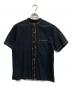 Supreme（シュプリーム）の古着「raster color S/S BAND COLLAR SHIRT」｜ブラック