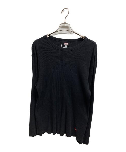 SUPREME（シュプリーム）Supreme (シュプリーム) Hanes (ヘインズ) サーマルカットソー ブラック サイズ:XLの古着・服飾アイテム