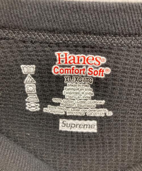 SUPREME（シュプリーム）Supreme (シュプリーム) Hanes (ヘインズ) サーマルカットソー ブラック サイズ:XLの古着・服飾アイテム