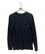 COMME des GARCONS HOMMEコムデギャルソン オム）の古着「長袖カットソー」｜ブラック
