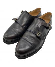 PARABOOT（パラブーツ）の古着「WILLIAM/ダブルモンクストラップシューズ」｜ブラック