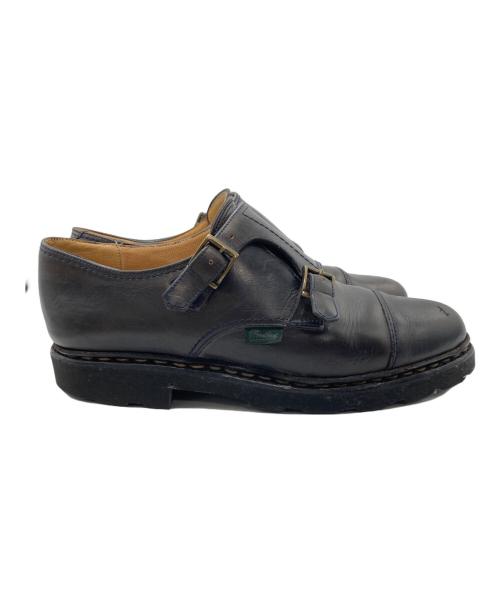PARABOOT（パラブーツ）PARABOOT (パラブーツ) WILLIAM/ダブルモンクストラップシューズ ブラック サイズ:6の古着・服飾アイテム