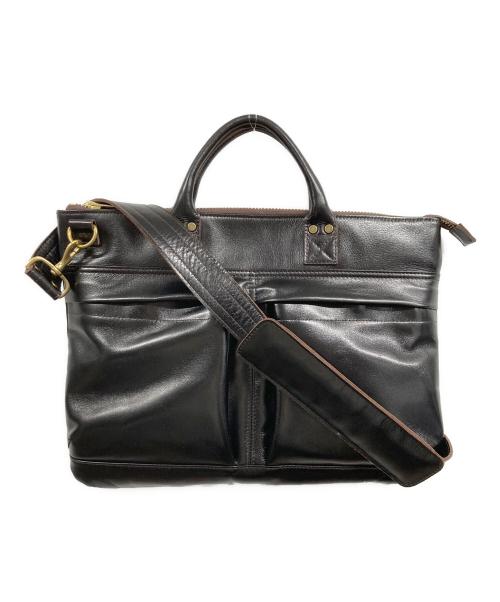 Y'2 leather（ワイツーレザー）Y'2 LEATHER (ワイツーレザー) ANILINE STEER HELMET BAG ブラックの古着・服飾アイテム