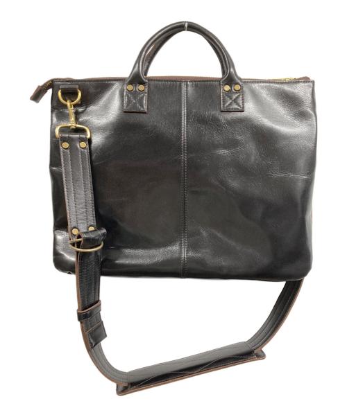 Y'2 leather（ワイツーレザー）Y'2 LEATHER (ワイツーレザー) ANILINE STEER HELMET BAG ブラックの古着・服飾アイテム