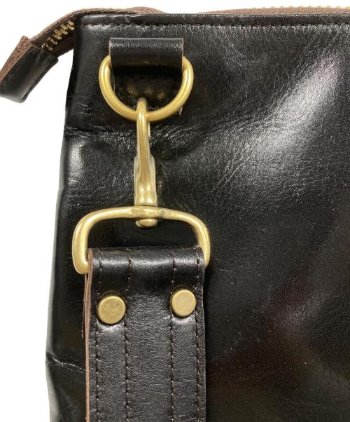 Y'2 leather（ワイツーレザー）Y'2 LEATHER (ワイツーレザー) ANILINE STEER HELMET BAG ブラックの古着・服飾アイテム