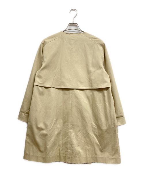 GALERIE VIE（ギャルリーヴィー）GALERIE VIE (ギャルリーヴィー) ドライコットンツイル ノーカラーコート ベージュ サイズ:36の古着・服飾アイテム